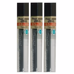 Pentel 0.5mm Size HB Shade Hardness Pencil Refill Replacement, 36pc