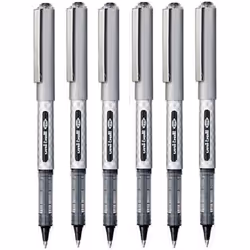 Uni Ball Eye Designer Black Rollerball Pen Fine 0.7mm Nib Tip 0.5mm Line Width Designer Series Quick Drying Pigment Ink UB-15 ...