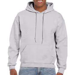 Gildan Heavyweight DryBlend Adult Unisex Hooded Sweatshirt Top / Hoodie (13 Colours) - L, Ash