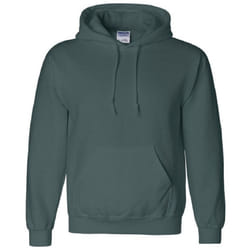Gildan Heavyweight DryBlend Adult Unisex Hooded Sweatshirt Top / Hoodie (13 Colours) - S, Forest Green