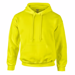 Gildan Heavyweight DryBlend Adult Unisex Hooded Sweatshirt Top / Hoodie (13 Colours) - S, New Safety Green