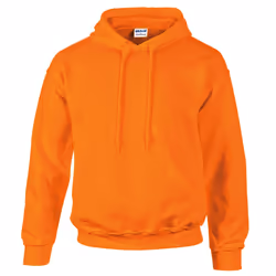 Gildan Heavyweight DryBlend Adult Unisex Hooded Sweatshirt Top / Hoodie (13 Colours) - S, Safety Orange