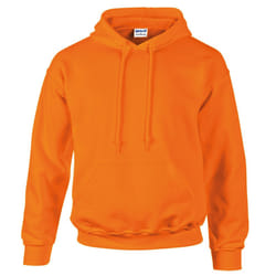 Gildan Heavyweight DryBlend Adult Unisex Hooded Sweatshirt Top / Hoodie (13 Colours) - S, Safety Orange