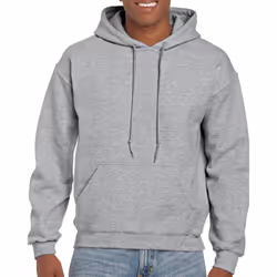 Gildan Heavyweight DryBlend Adult Unisex Hooded Sweatshirt Top / Hoodie (13 Colours) - S, Sport Grey