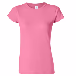 Gildan Ladies Soft Style Short Sleeve T-Shirt - S, Azalea