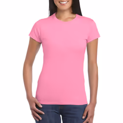 Gildan Ladies Soft Style Short Sleeve T-Shirt - S, Azalea