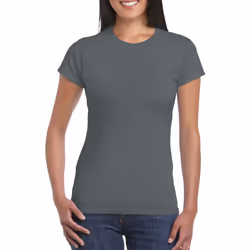 Gildan Ladies Soft Style Short Sleeve T-Shirt - M, Charcoal