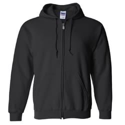 Gildan Heavy Blend Unisex Adult Full Zip Hooded Sweatshirt Top - M, Black