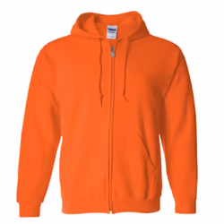 Gildan Heavy Blend Unisex Adult Full Zip Hooded Sweatshirt Top - M, Black