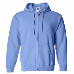 Gildan Heavy Blend Unisex Adult Full Zip Hooded Sweatshirt Top - S, Carolina Blue