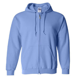 Gildan Heavy Blend Unisex Adult Full Zip Hooded Sweatshirt Top - XL, Carolina Blue