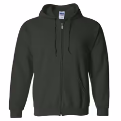Gildan Heavy Blend Unisex Adult Full Zip Hooded Sweatshirt Top - S, Forest Green