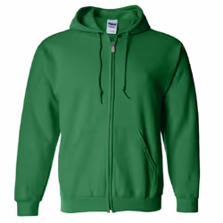 Gildan Heavy Blend Unisex Adult Full Zip Hooded Sweatshirt Top - S, Irish Green