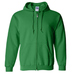 Gildan Heavy Blend Unisex Adult Full Zip Hooded Sweatshirt Top - S, Irish Green