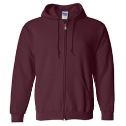 Gildan Heavy Blend Unisex Adult Full Zip Hooded Sweatshirt Top - S, Maroon