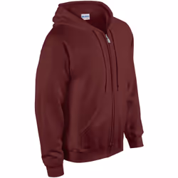 Gildan Heavy Blend Unisex Adult Full Zip Hooded Sweatshirt Top - S, Maroon