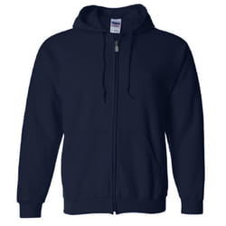 Gildan Heavy Blend Unisex Adult Full Zip Hooded Sweatshirt Top - S, Navy