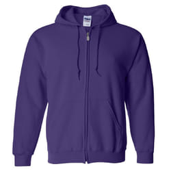 Gildan Heavy Blend Unisex Adult Full Zip Hooded Sweatshirt Top - S, Purple