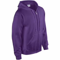 Gildan Heavy Blend Unisex Adult Full Zip Hooded Sweatshirt Top - S, Purple