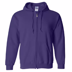 Gildan Heavy Blend Unisex Adult Full Zip Hooded Sweatshirt Top - 2XL, Purple