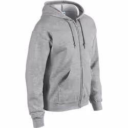 Gildan Heavy Blend Unisex Adult Full Zip Hooded Sweatshirt Top - S, Sport Grey