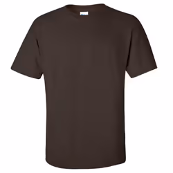 Gildan Mens Ultra Cotton Short Sleeve T-Shirt - L, Dark Chocolate