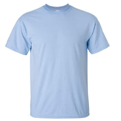Gildan Mens Ultra Cotton Short Sleeve T-Shirt - 2XL, Light Blue