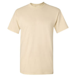 Gildan Mens Ultra Cotton Short Sleeve T-Shirt - L, Natural