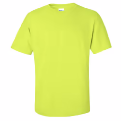 Gildan Mens Ultra Cotton Short Sleeve T-Shirt - 5XL, New Safety Green