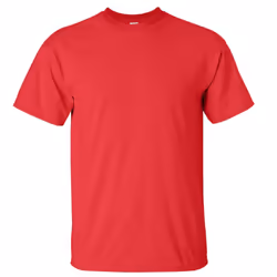 Gildan Mens Ultra Cotton Short Sleeve T-Shirt - L, Red
