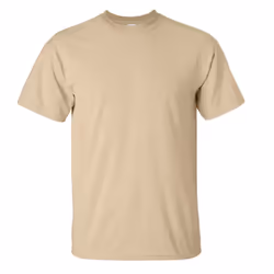 Gildan Mens Ultra Cotton Short Sleeve T-Shirt - L, Tan