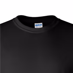 Gildan Mens Plain Crew Neck Ultra Cotton Long Sleeve T-Shirt - 2XL, Black