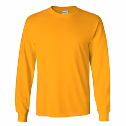 Gildan Mens Plain Crew Neck Ultra Cotton Long Sleeve T-Shirt - 2XL, Carolina Blue