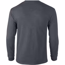 Gildan Mens Plain Crew Neck Ultra Cotton Long Sleeve T-Shirt - M, Dark Chocolate