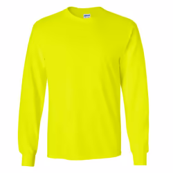 Gildan Mens Plain Crew Neck Ultra Cotton Long Sleeve T-Shirt - XL, Dark Heather
