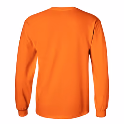 Gildan Mens Plain Crew Neck Ultra Cotton Long Sleeve T-Shirt - 2XL, Gold