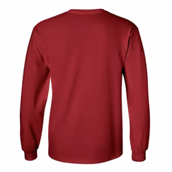 Gildan Mens Plain Crew Neck Ultra Cotton Long Sleeve T-Shirt - S, Light Pink