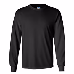Gildan Mens Plain Crew Neck Ultra Cotton Long Sleeve T-Shirt - S, Light Pink