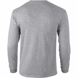 Gildan Mens Plain Crew Neck Ultra Cotton Long Sleeve T-Shirt - S, New Safety Green