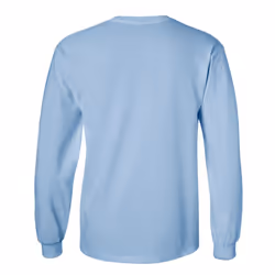 Gildan Mens Plain Crew Neck Ultra Cotton Long Sleeve T-Shirt - XL, Safety Orange