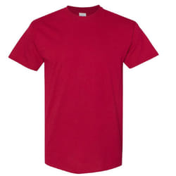 Gildan Mens Heavy Cotton Short Sleeve T-Shirt - L, Cardinal