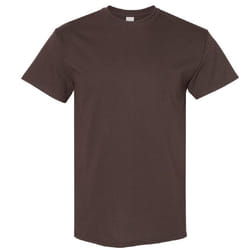 Gildan Mens Heavy Cotton Short Sleeve T-Shirt - M, Dark Chocolate