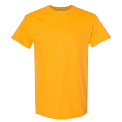 Gildan Mens Heavy Cotton Short Sleeve T-Shirt - M, Gold