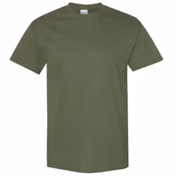 Gildan Mens Heavy Cotton Short Sleeve T-Shirt - L, Military Green