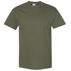 Gildan Mens Heavy Cotton Short Sleeve T-Shirt - 2XL, Military Green
