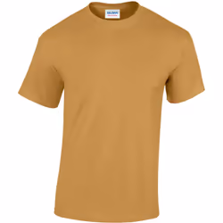 Gildan Mens Heavy Cotton Short Sleeve T-Shirt - L, Old Gold