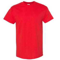 Gildan Mens Heavy Cotton Short Sleeve T-Shirt - XL, Red
