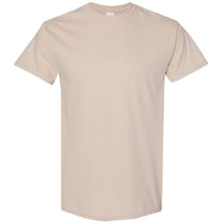 Gildan Mens Heavy Cotton Short Sleeve T-Shirt - L, Sand