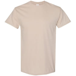Gildan Mens Heavy Cotton Short Sleeve T-Shirt - XL, Sand
