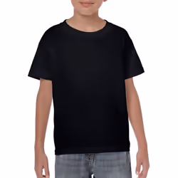 Gildan Youth Unisex Heavy Cotton T-Shirt - XS, Black